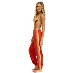 5 Stripe Sweatpant (Red   Neon Rainbow)