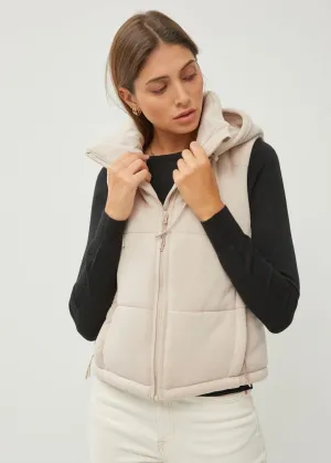 After the Storm Hooded Vest in Cream