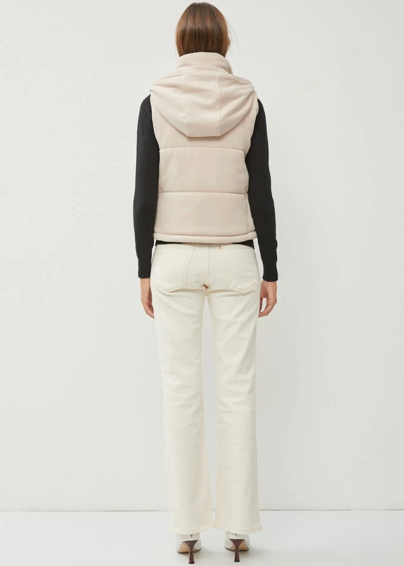 After the Storm Hooded Vest in Cream