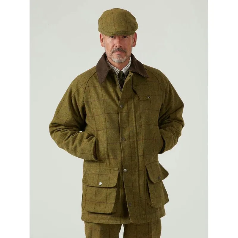 Alan Paine Rutland Mens Tweed Shooting Coat - Lichen