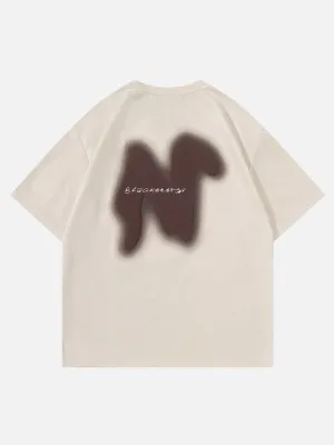 AlanBalen® - Blurry Letter Graphic Tee