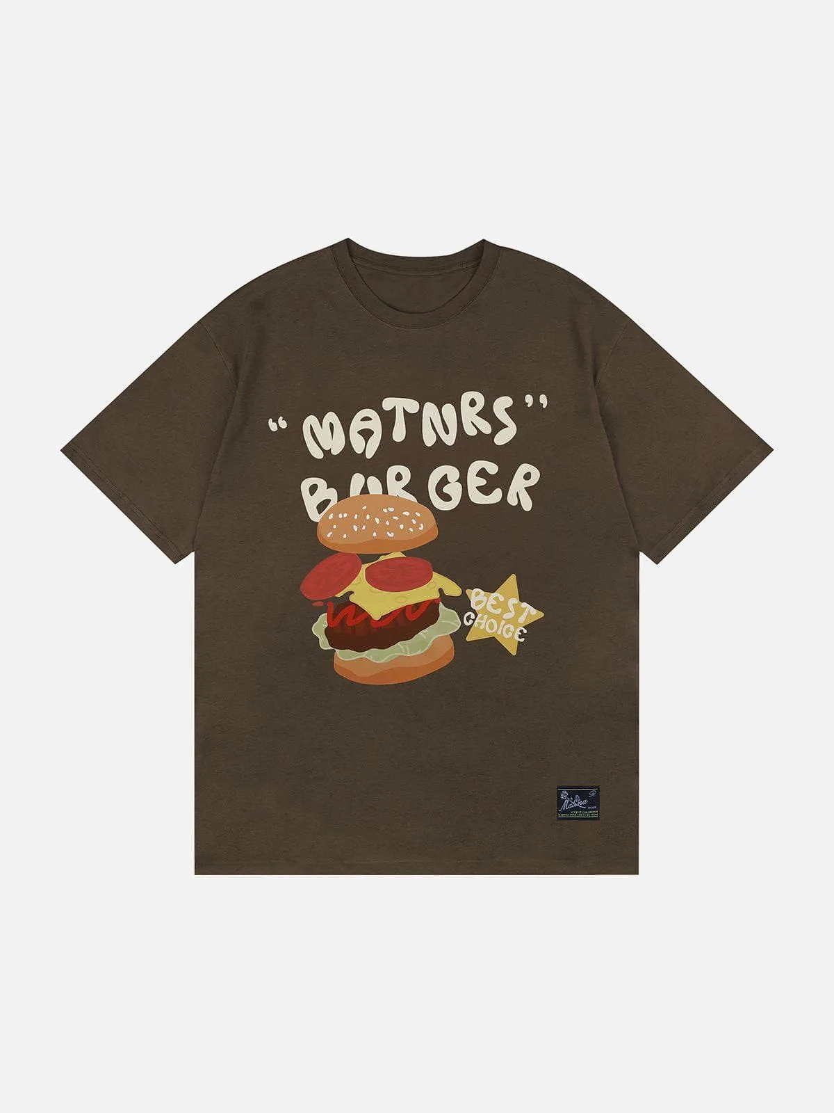 AlanBalen® - Cartoon Burger Print Tee