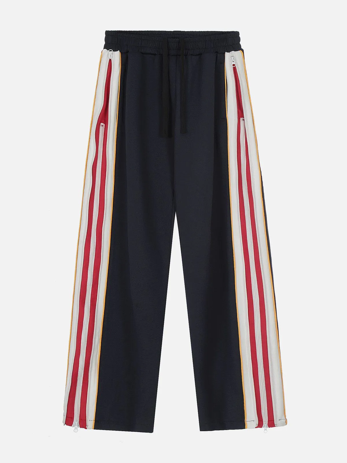 AlanBalen® - Color Clash Zipper Drawstring Sweatpants