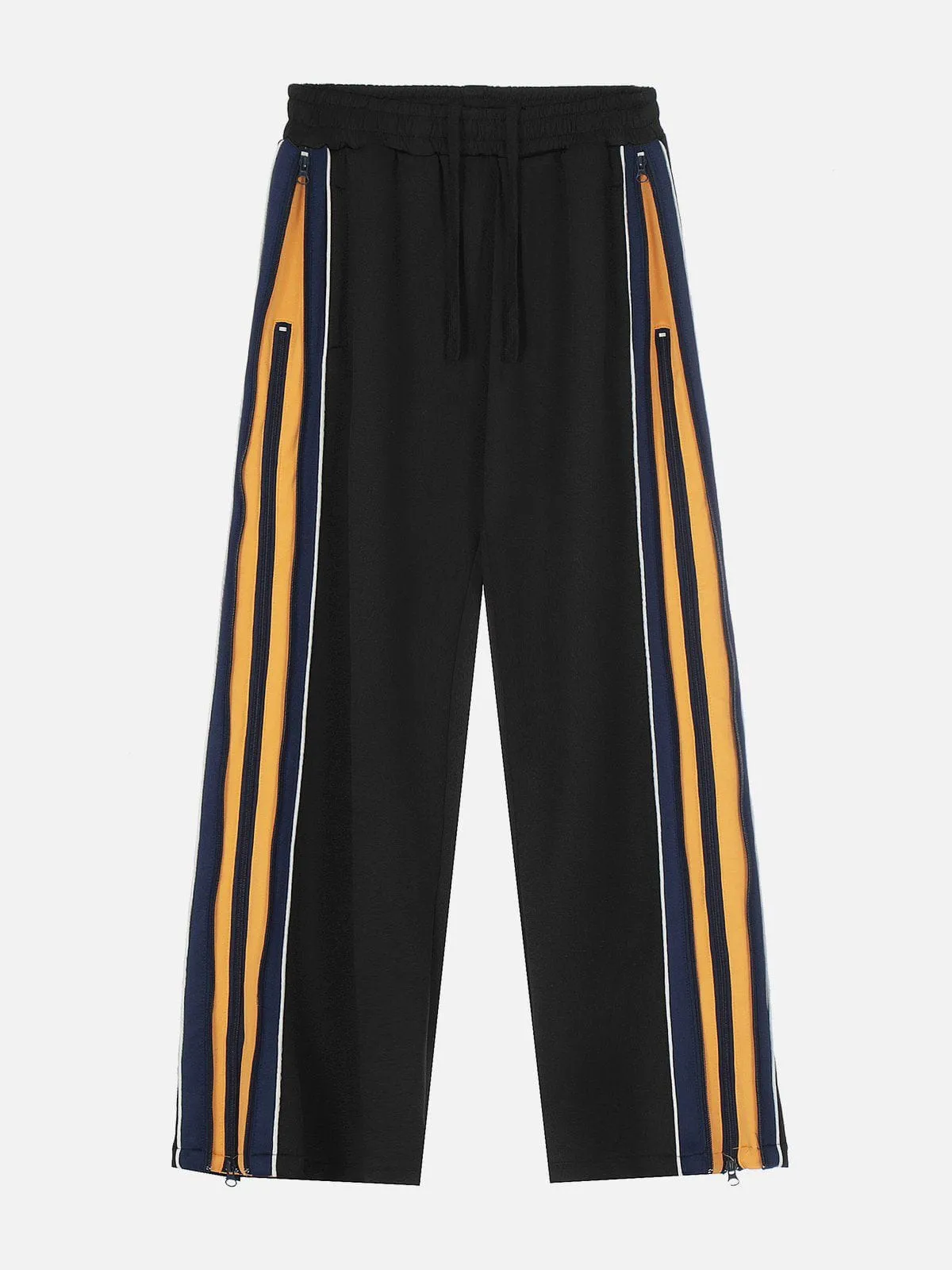 AlanBalen® - Color Clash Zipper Drawstring Sweatpants