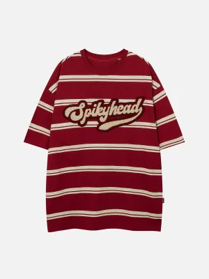 AlanBalen® - Embroidered Stripes Tee