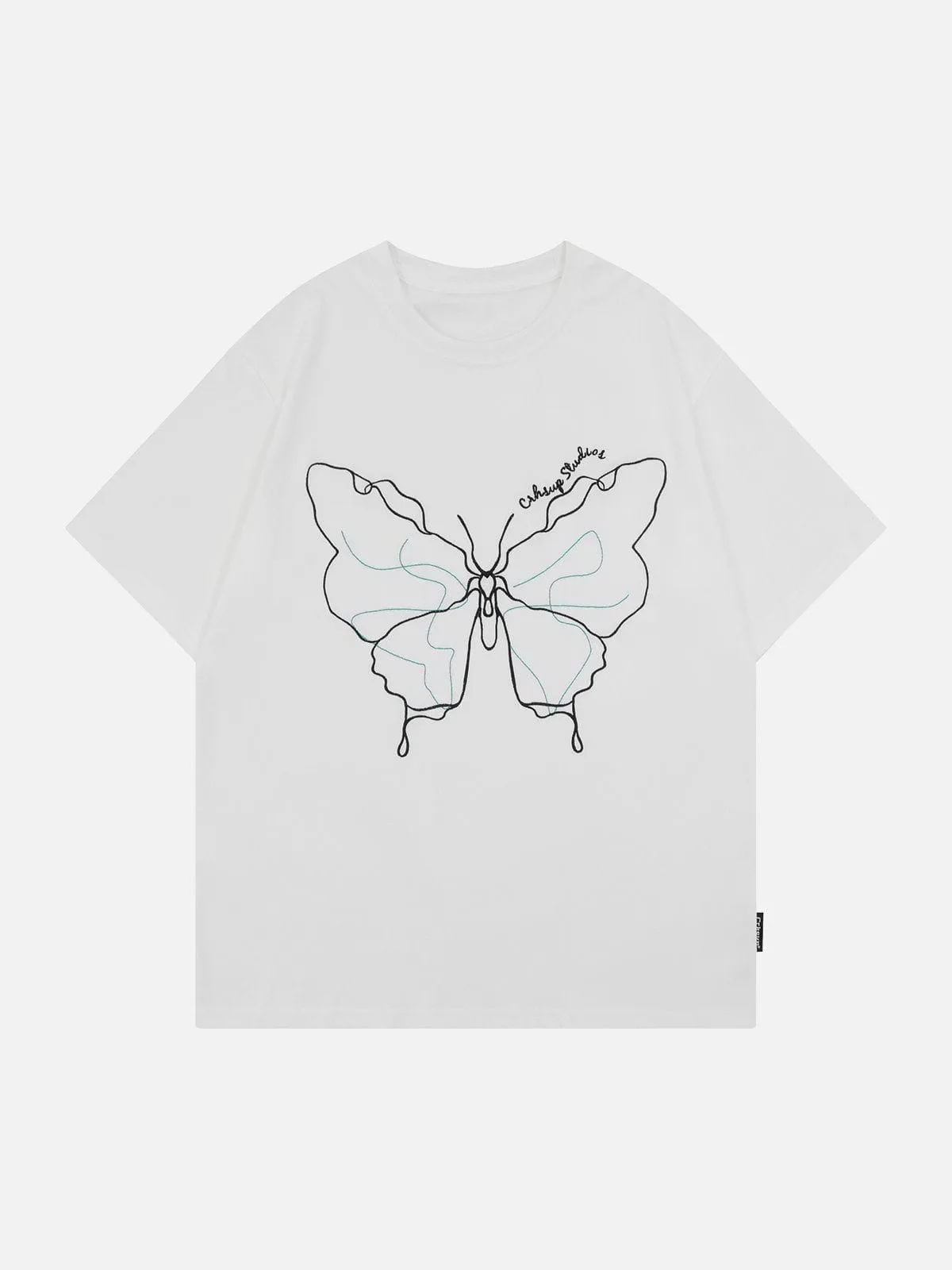 AlanBalen® - Embroidery Line Butterfly Tee