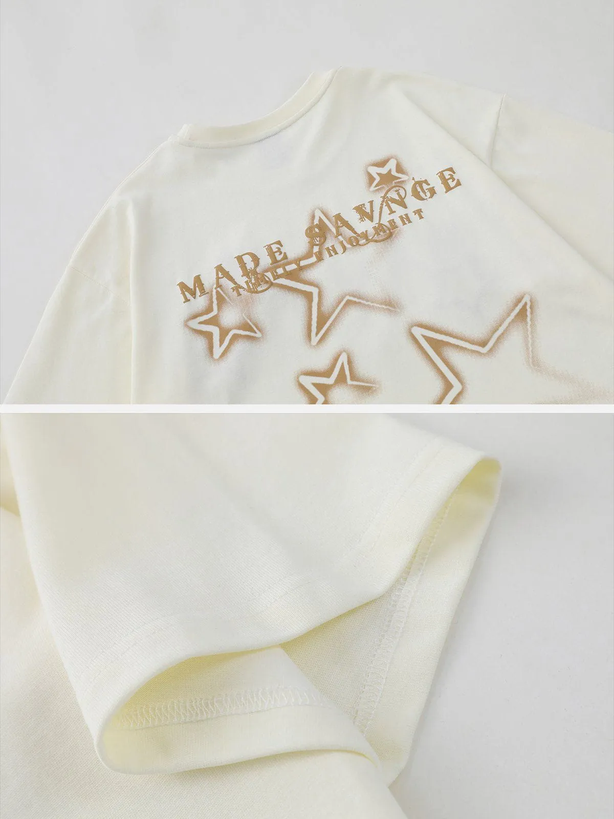 AlanBalen® - Flocked Star Letter Tee