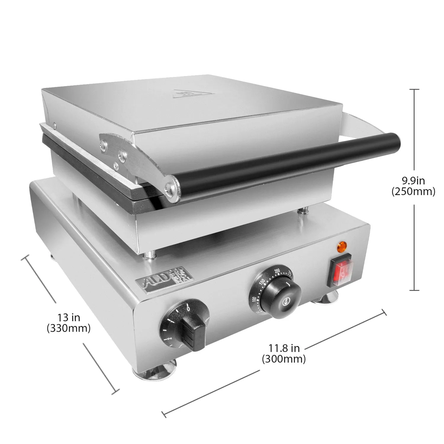 AP-515 Waffle Stick Maker | 5 Flat Waffles | Checkered Pattern | Nonstick