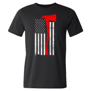 Axe US Flag Firefighter T-shirt