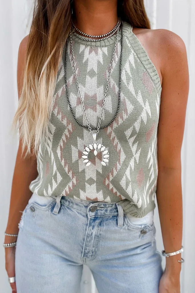 Aztec sweater tank