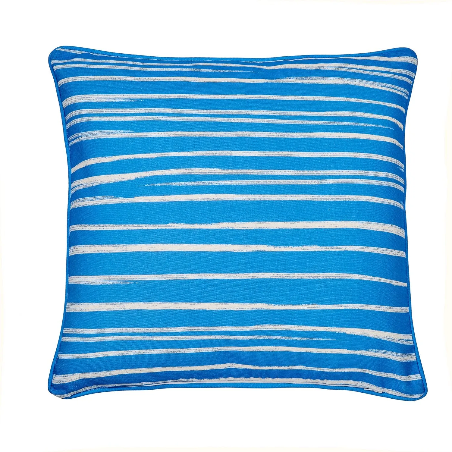 Beach Huts Blue Outdoor Cushion (43cm x 43cm)