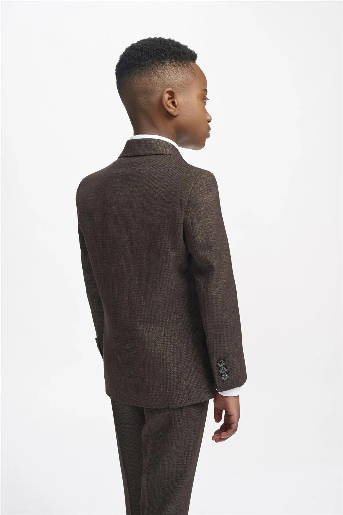 Boys Caridi Brown Three Piece Suit