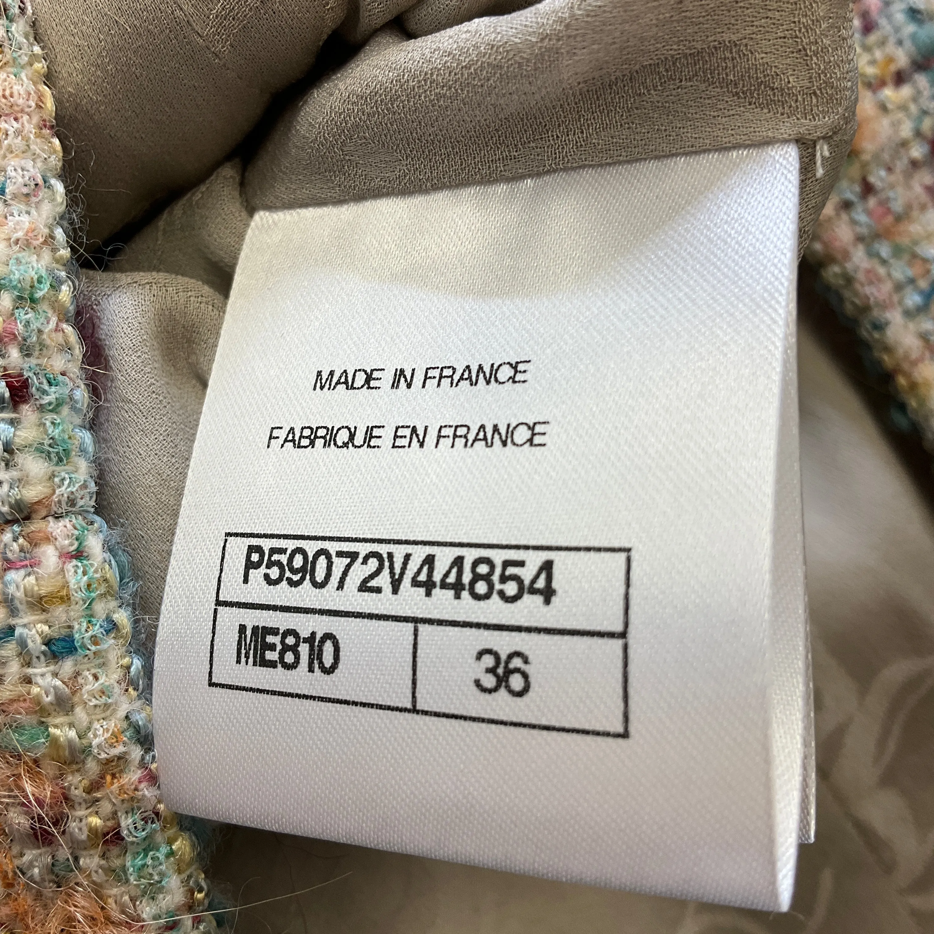 Chanel Beige Multi Paris-Hamburg Pre-Fall 2018 Wool Tweed Jacket