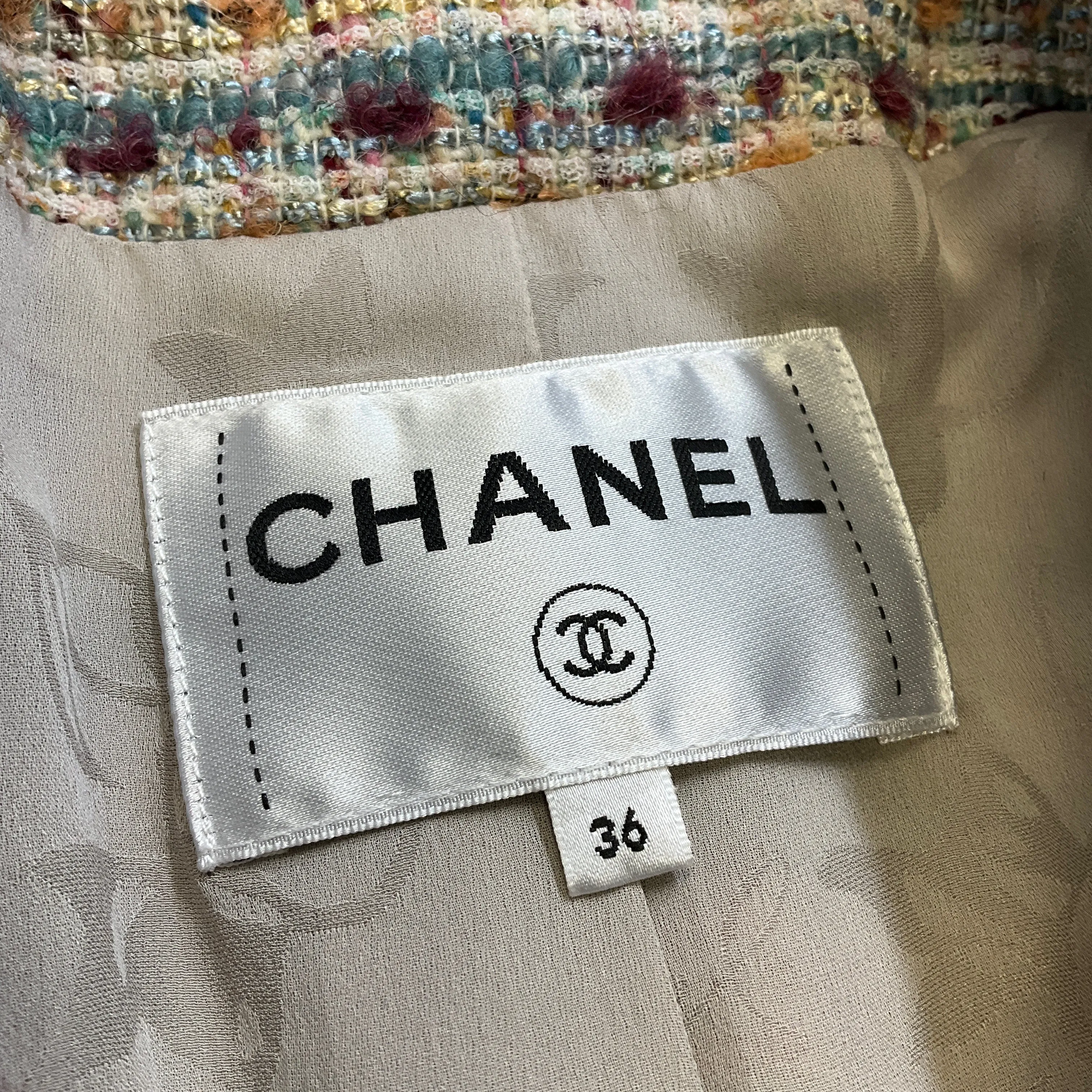 Chanel Beige Multi Paris-Hamburg Pre-Fall 2018 Wool Tweed Jacket