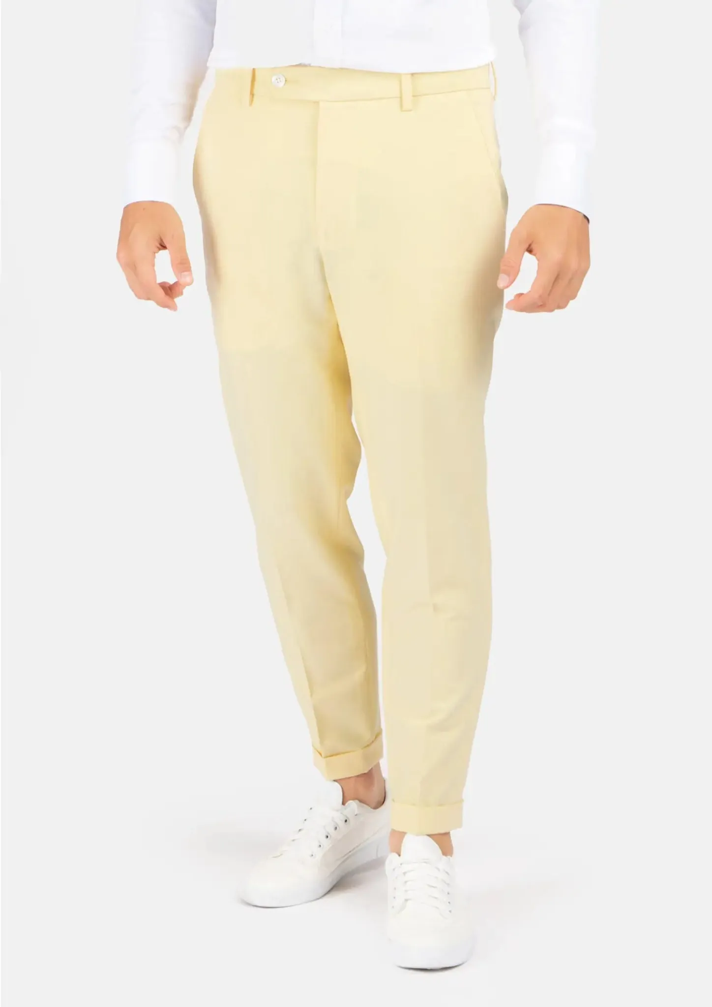 Cream Stretch Pants