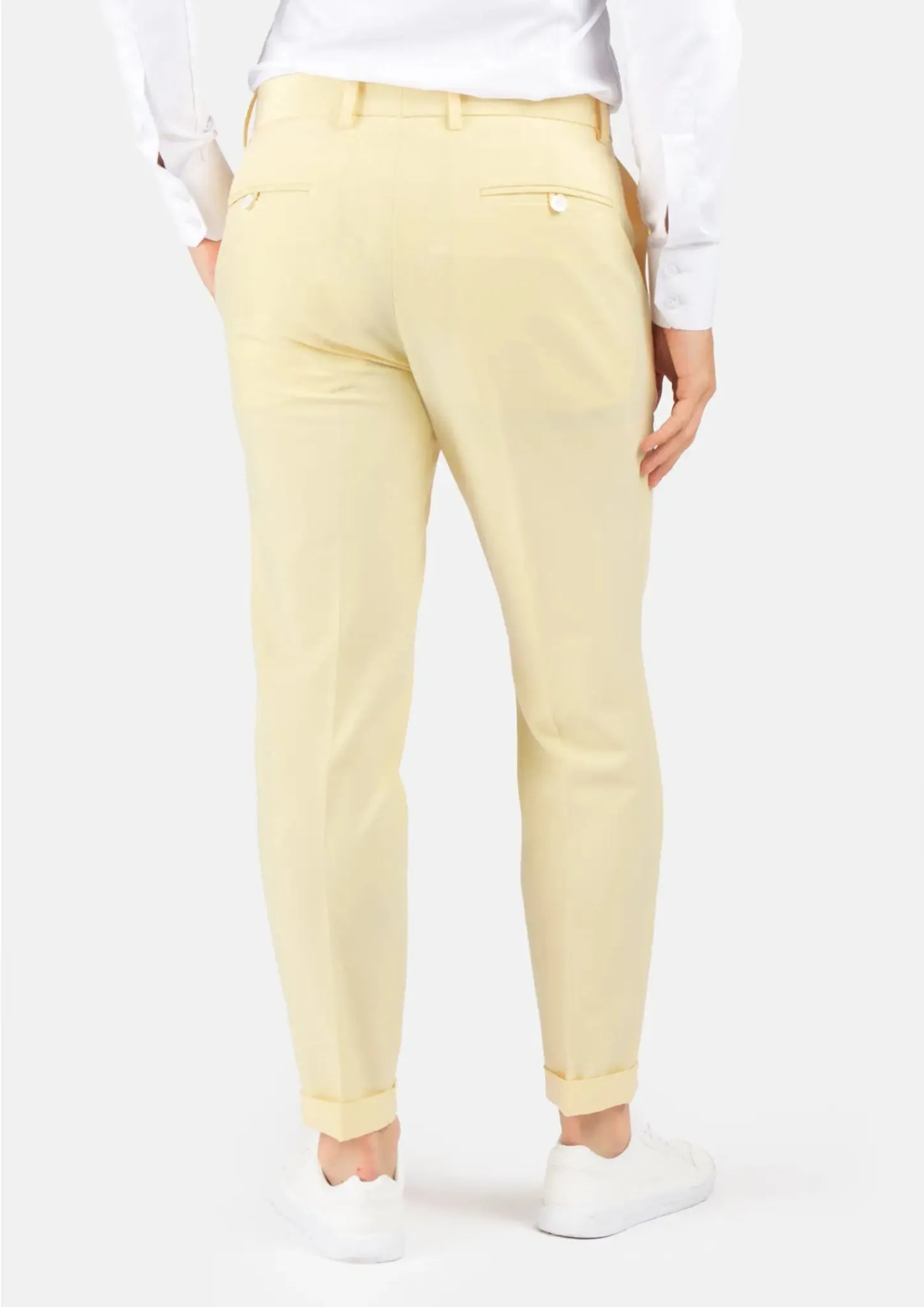 Cream Stretch Pants