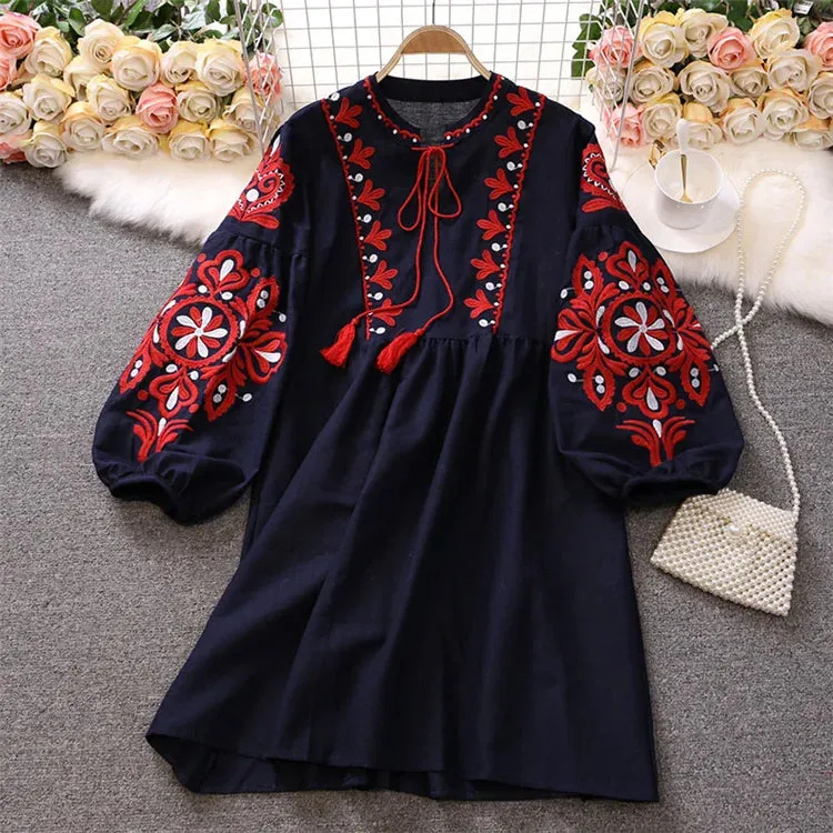 DressBetty - 2024 Retro Bohemian Holiday Dress for Women Boho Dress