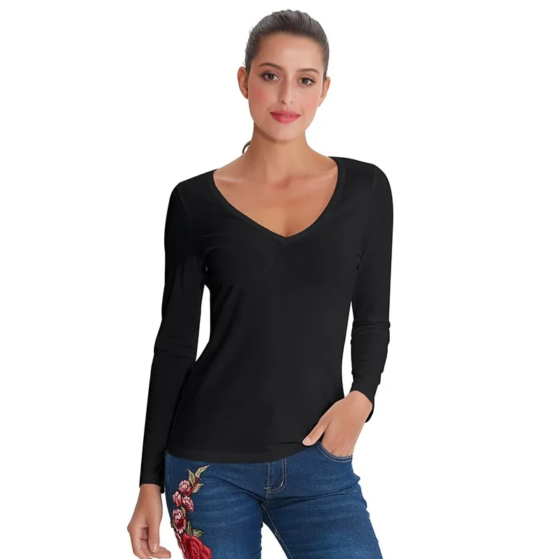 DressBetty - 94% Cotton Casual Long Sleeve Tees