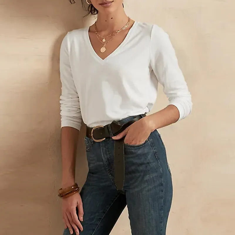 DressBetty - 94% Cotton Casual Long Sleeve Tees