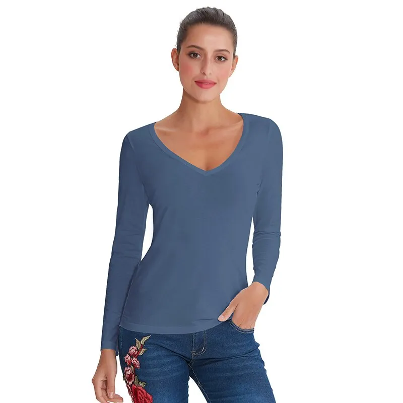 DressBetty - 94% Cotton Casual Long Sleeve Tees