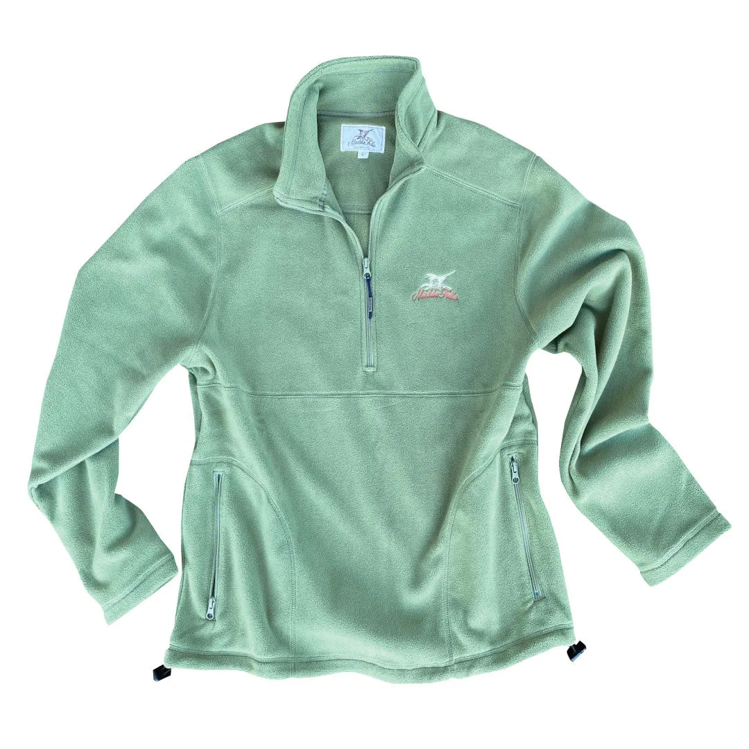 Embroidered Fleece Quarter-Zip Pullover