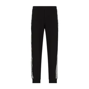 Emporio Armani Black Logo Tape Jogging Bottoms