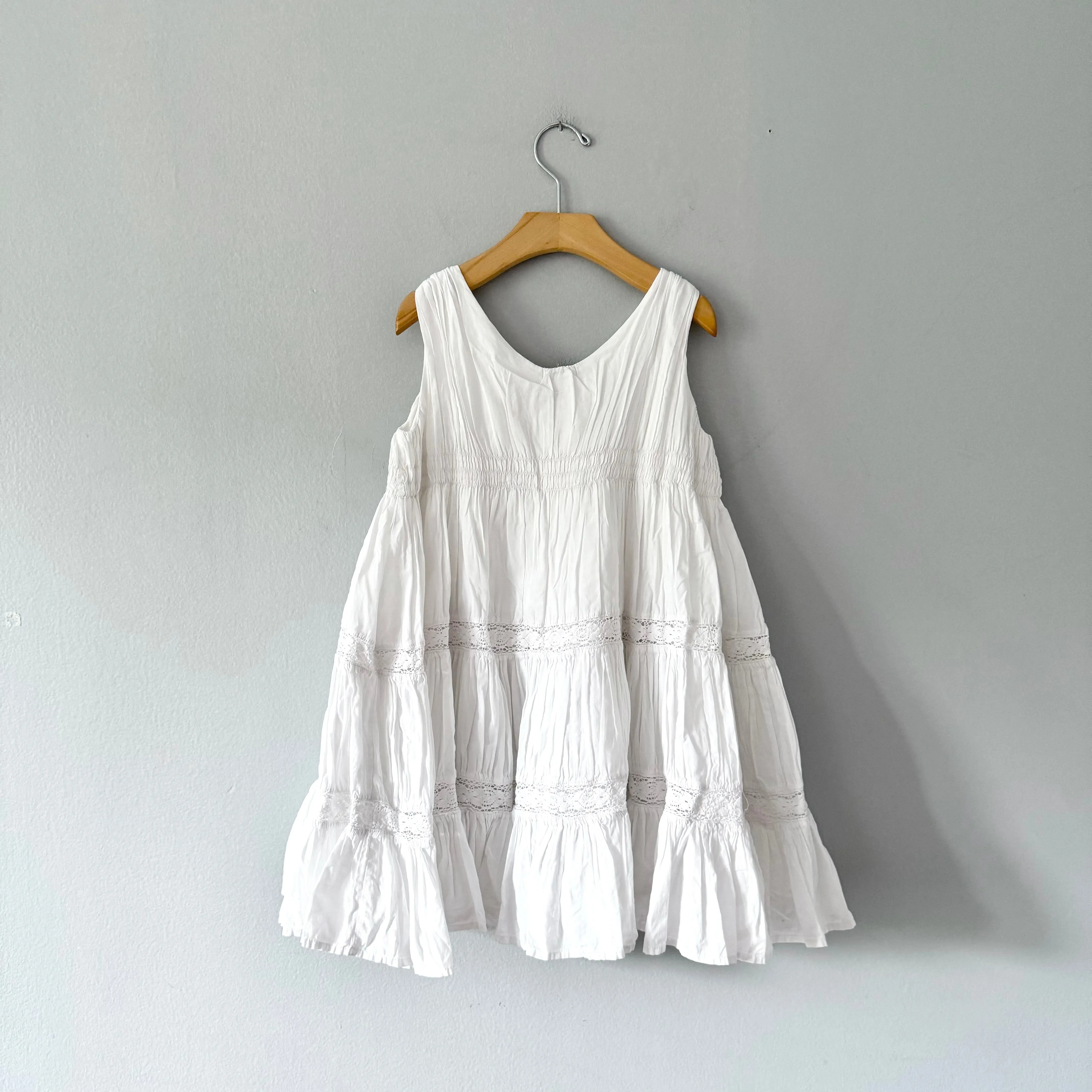 Evian et Luna Collection / White tank blouse dress / 5Y