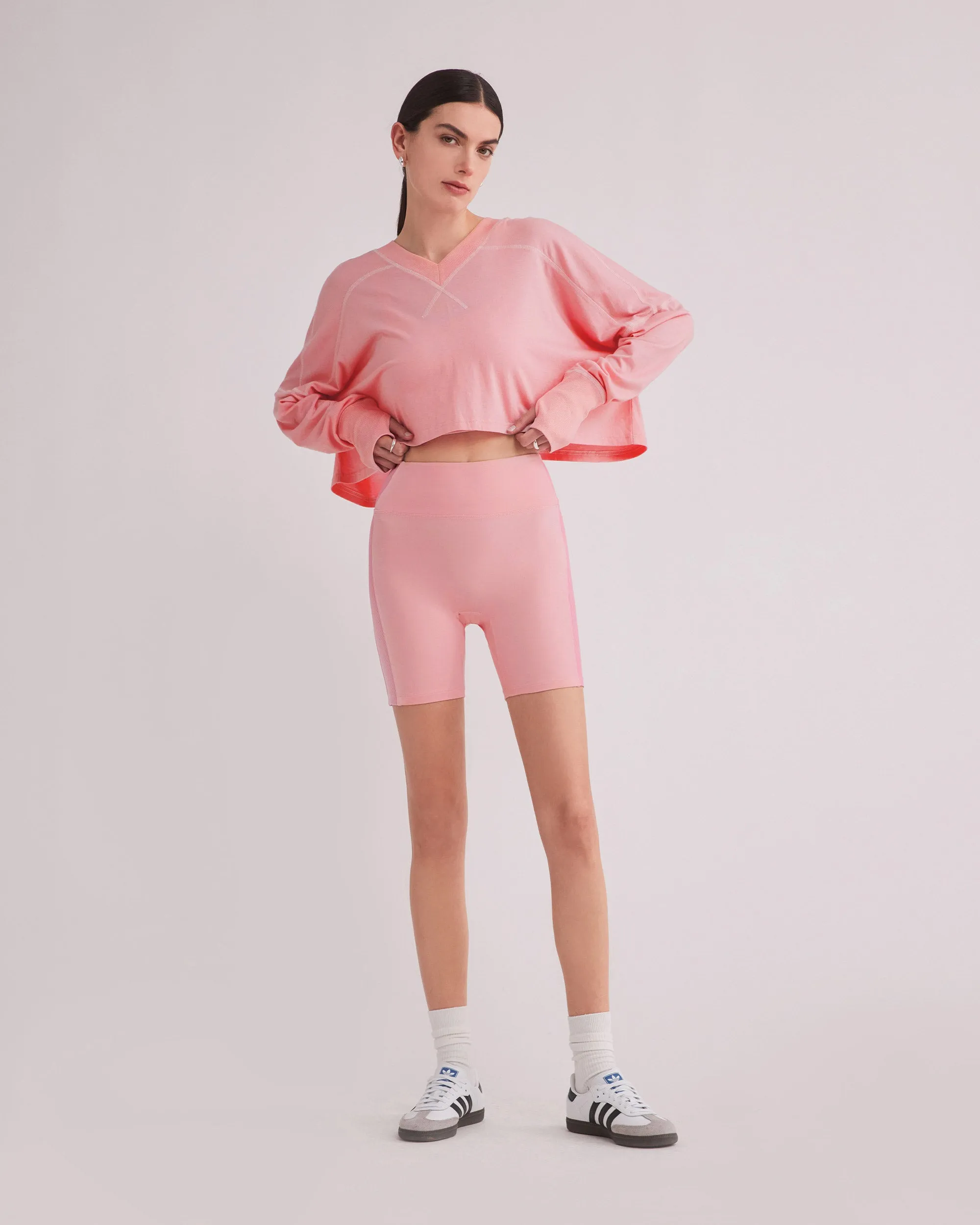 FARRAH BIKER SHORTS ROSÉ PINK