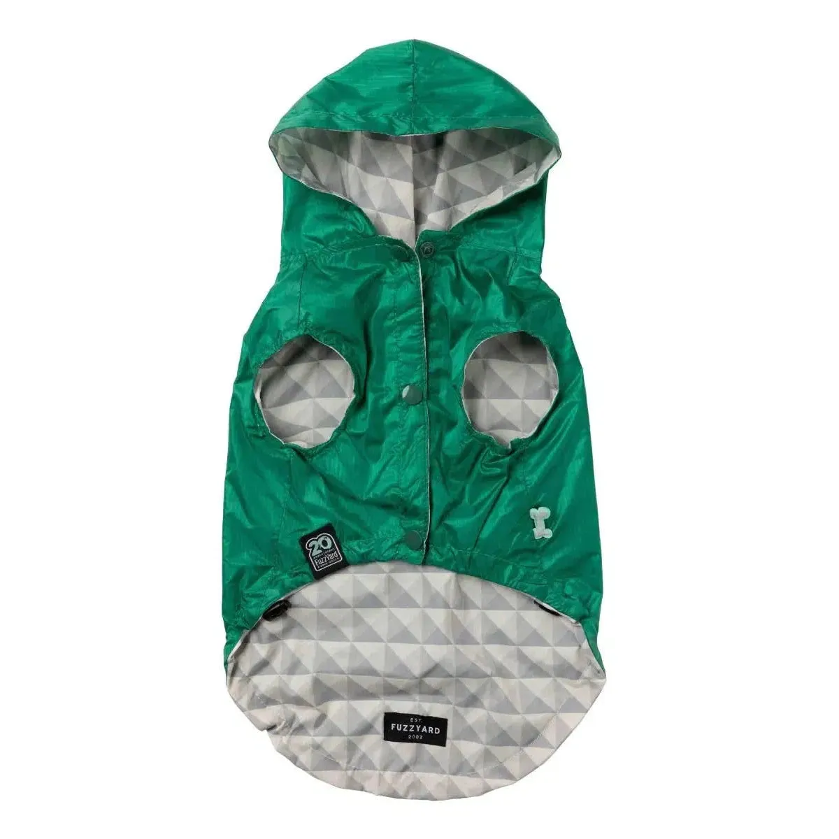 FuzzYard | Flipside Raincoat- Green/Beige