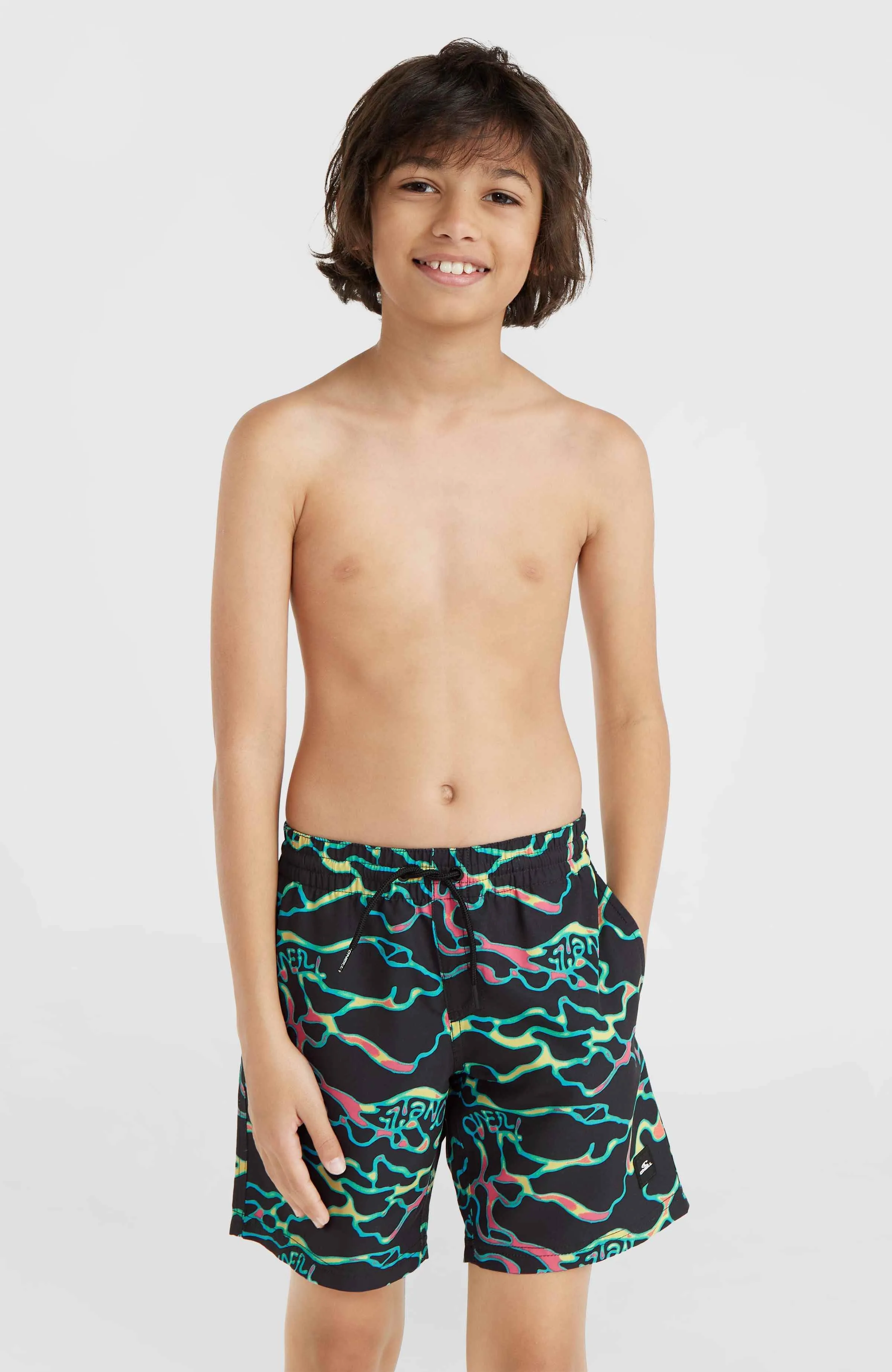 Jack O'Neill Cali Crazy 14" Swim Shorts | Black Ocean View