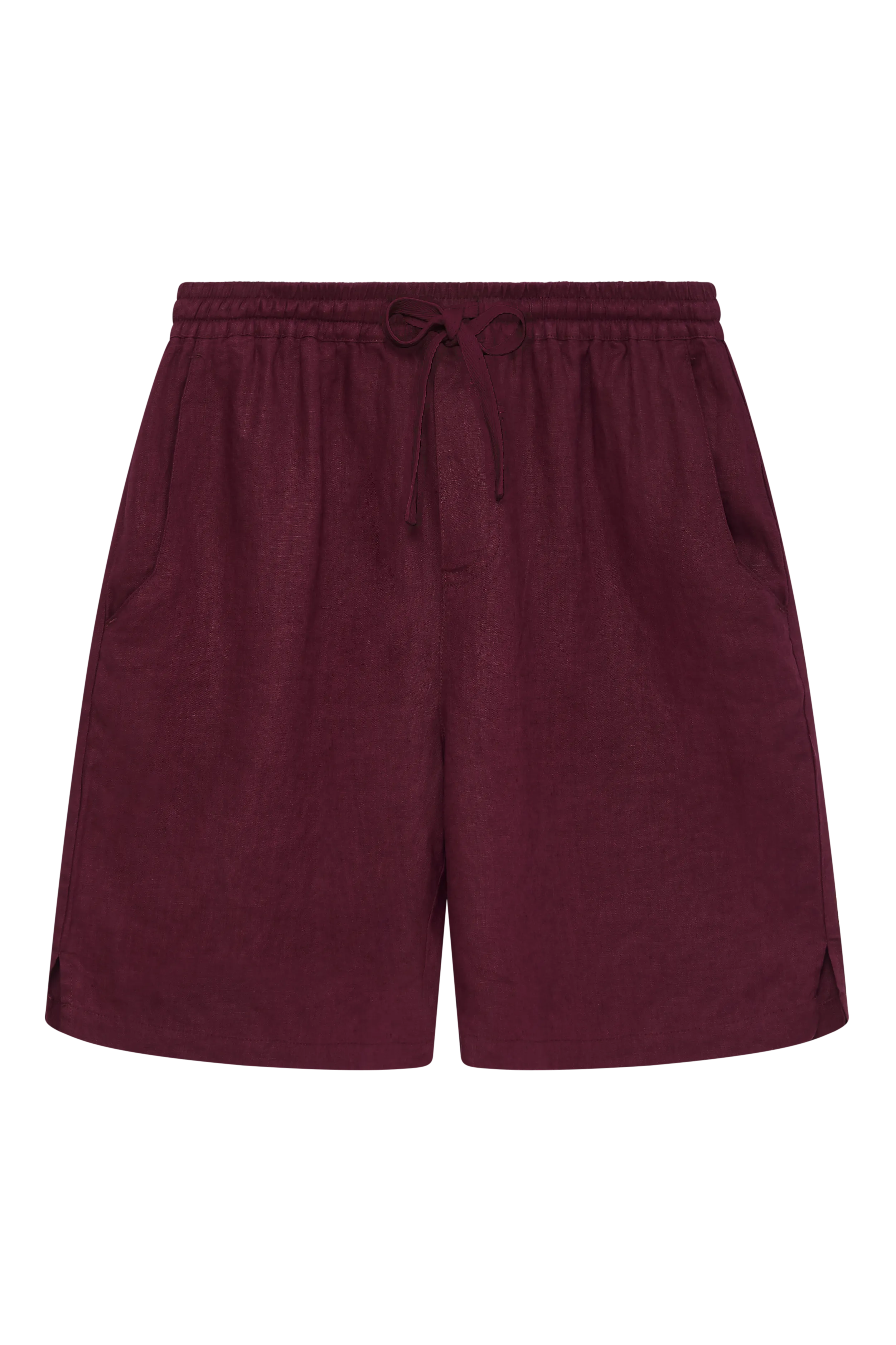 JERRY - Linen Shorts Berry