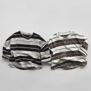 Long-Sleeved Vintage Striped Tee