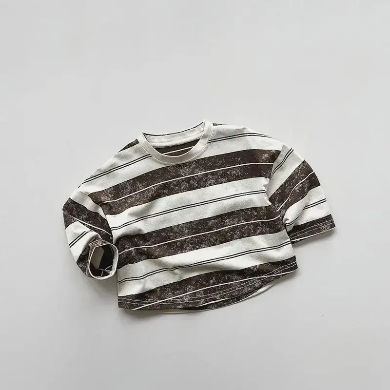 Long-Sleeved Vintage Striped Tee