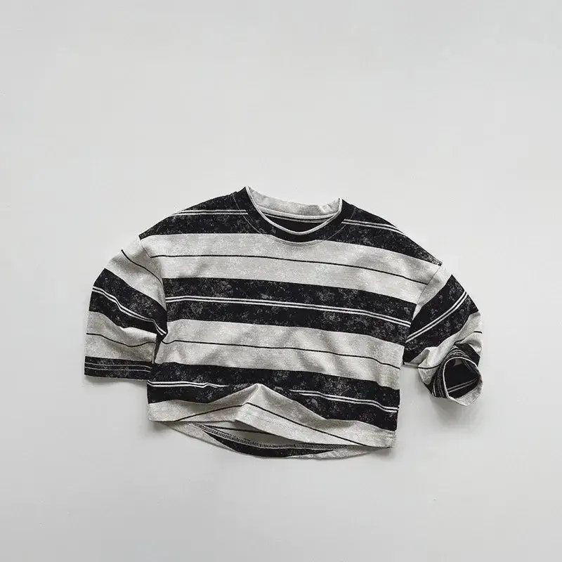 Long-Sleeved Vintage Striped Tee