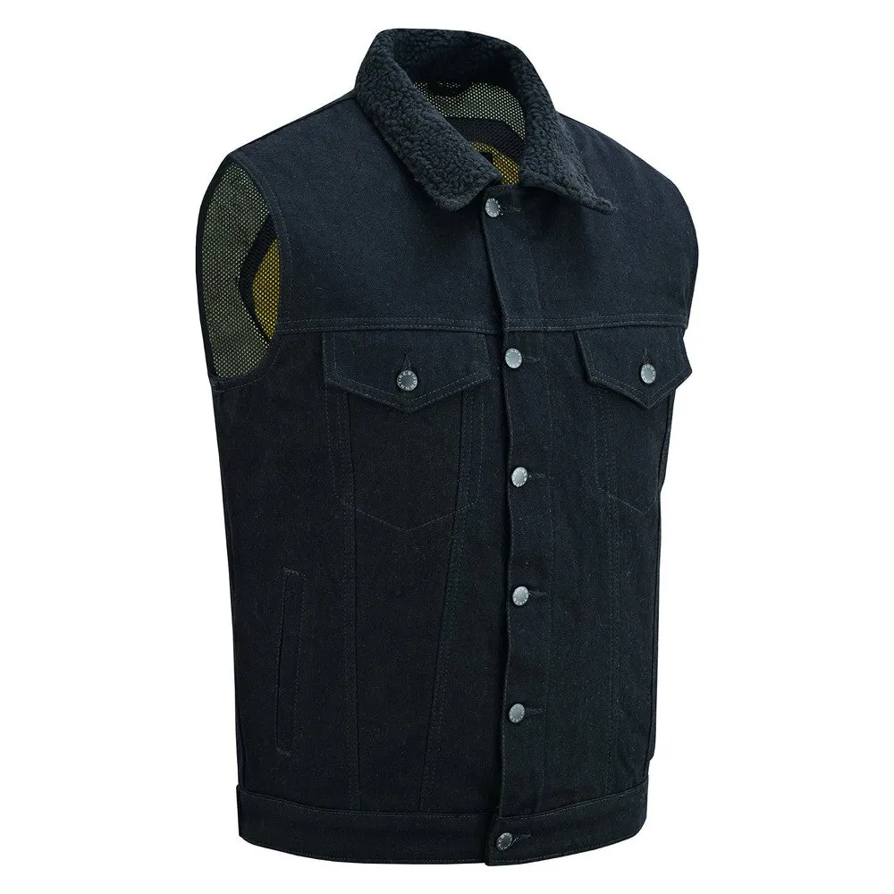 Men's Glenbrook Sherpa Protective Denim Vest With Kevlar JRV10046