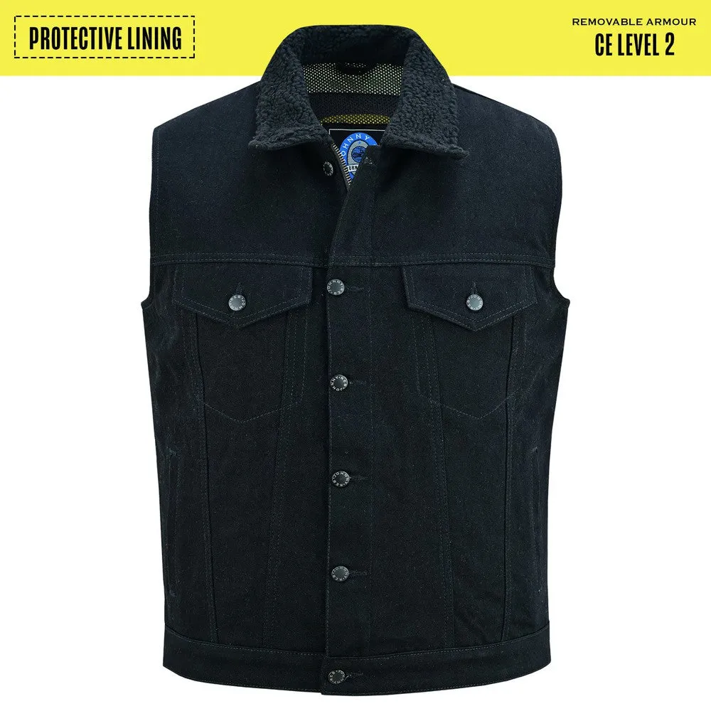 Men's Glenbrook Sherpa Protective Denim Vest With Kevlar JRV10046