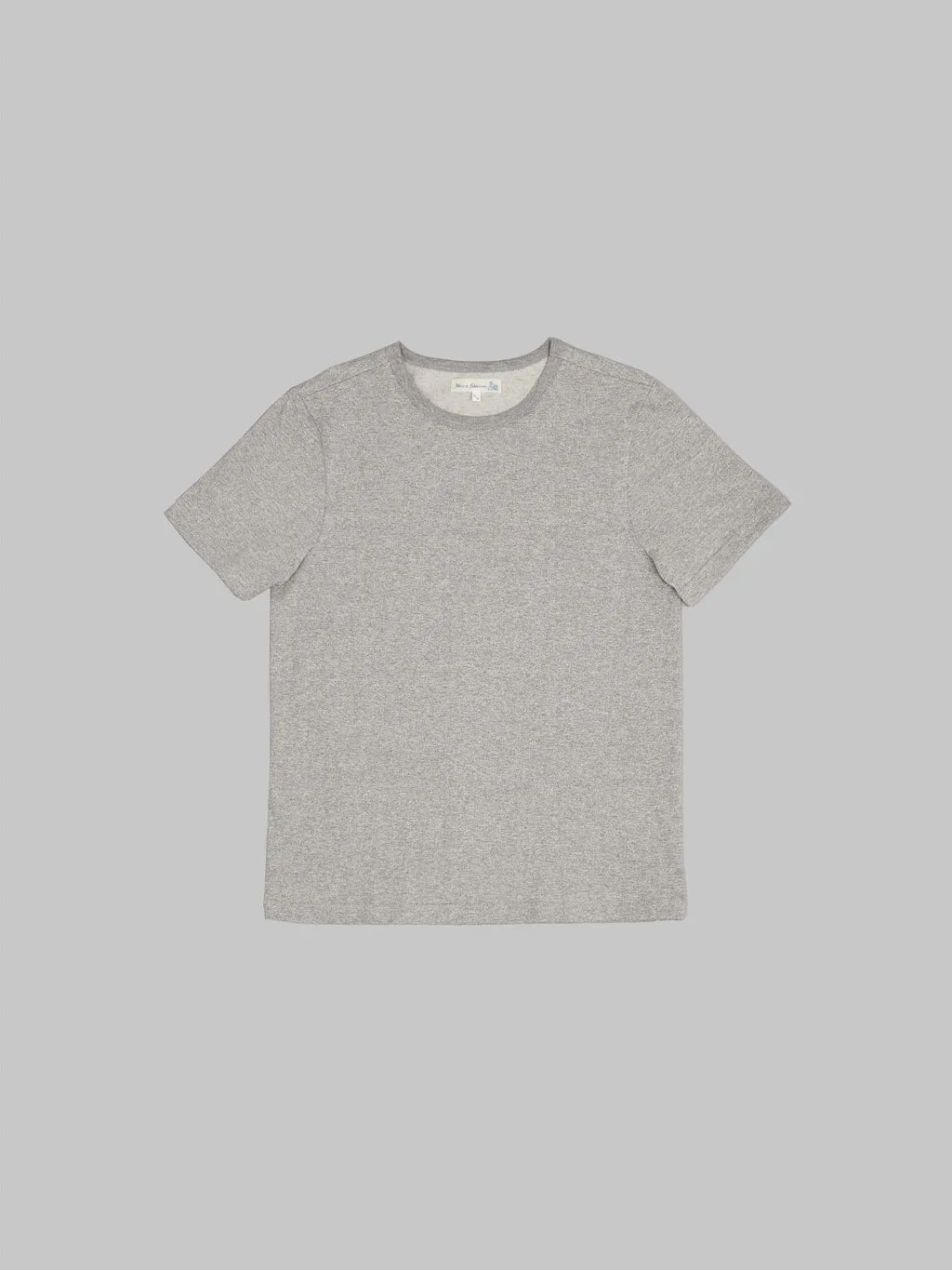 Merz b. Schwanen 215 2-Thread Heavyweight 8.6oz Crewneck Loopwheeled Classic Fit T-Shirt Grey Melange