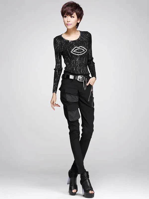 Original Cool Split-Joint With Pockets Zipper Casual Pants Bottoms