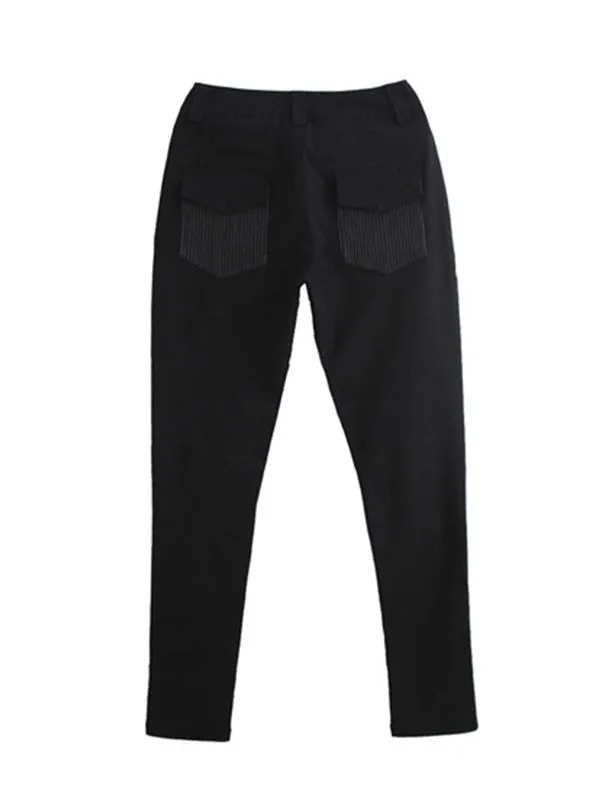 Original Cool Split-Joint With Pockets Zipper Casual Pants Bottoms