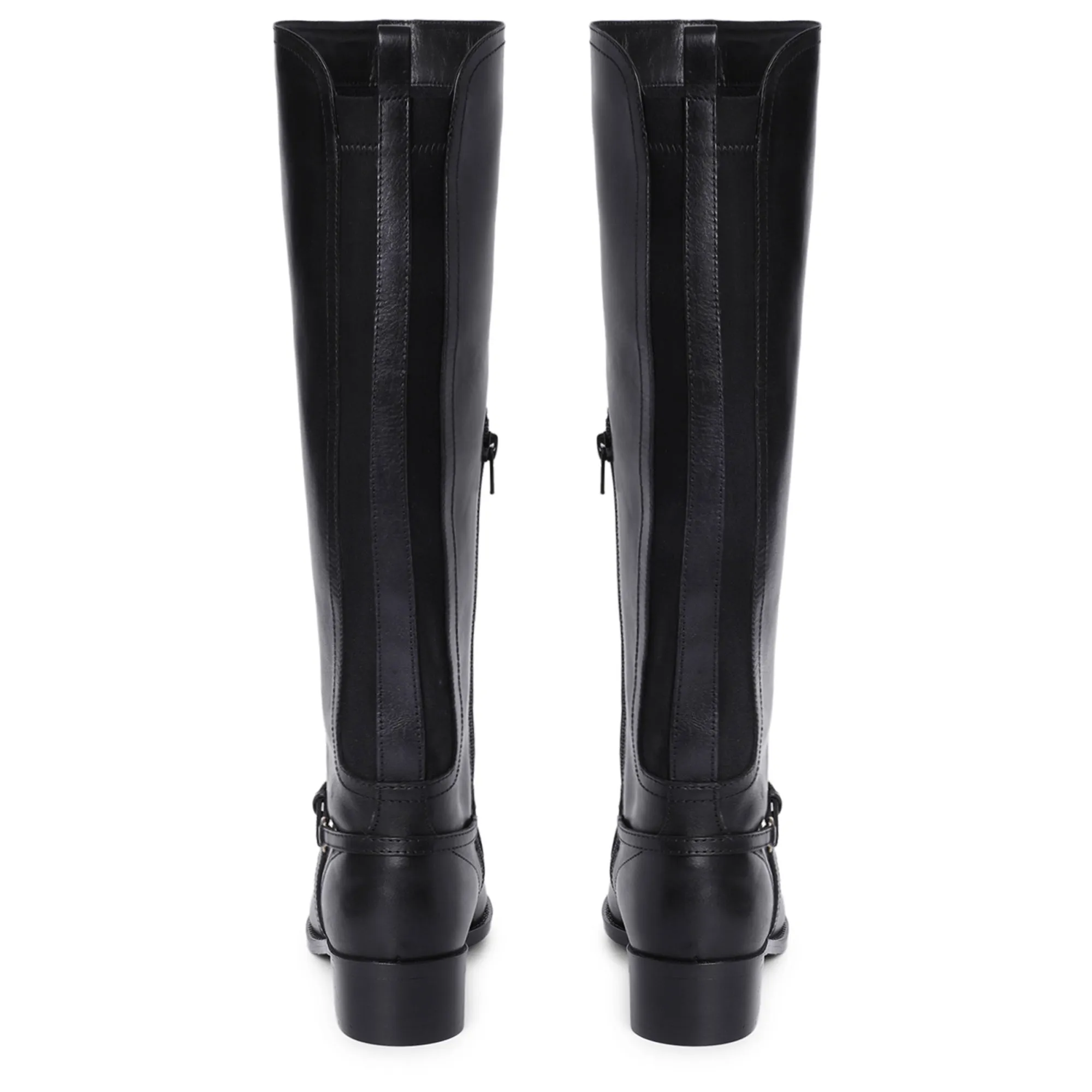 Saint Drusilla Black Leather Knee High Boots