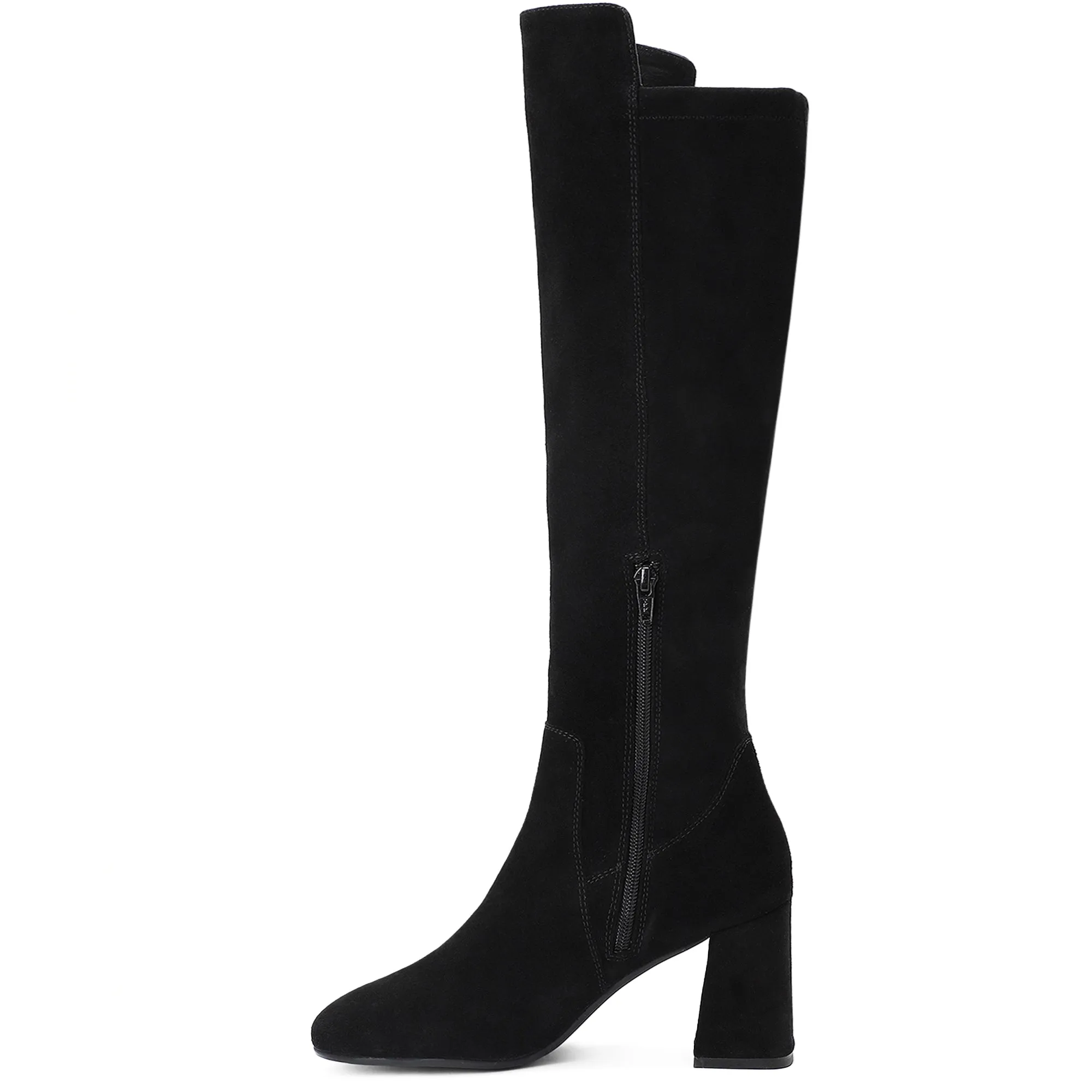 Saint Elexis Black Leather Knee High Boots