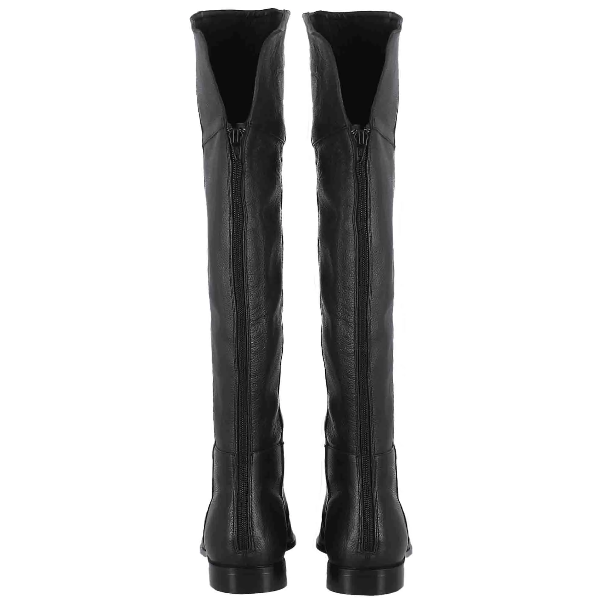 Saint Grace Black Leather Above The Knee Boots