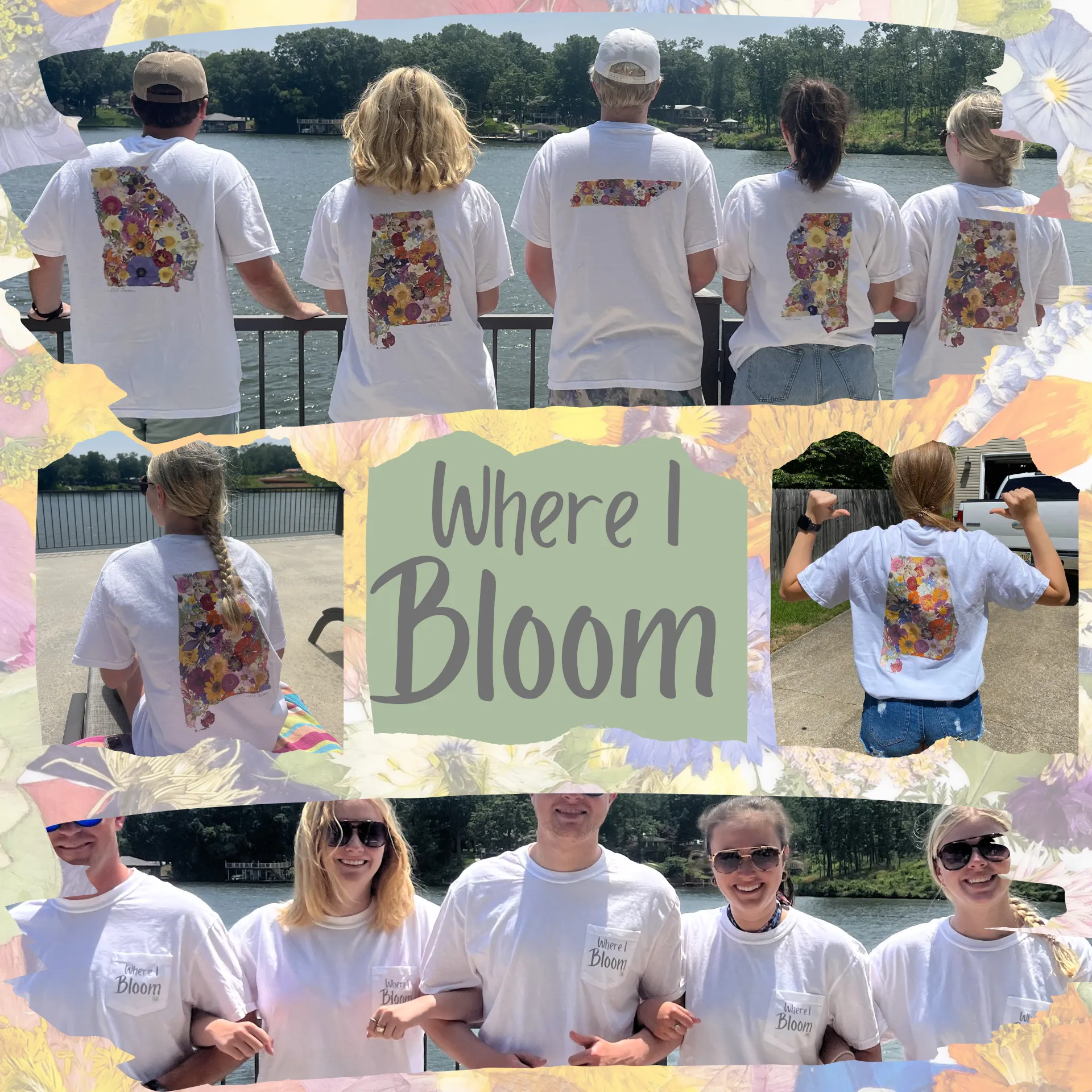 South Carolina Themed Comfort Colors Tshirt - "Where I Bloom" Collection