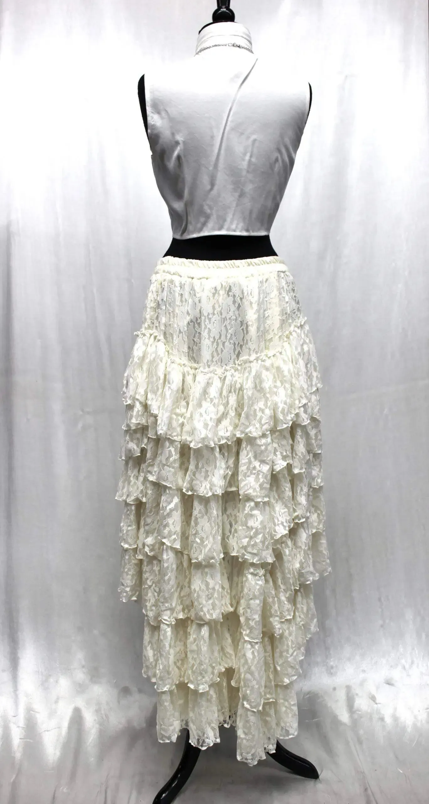 VICTORIAN SHOWGIRL SKIRT - IVORY LACE