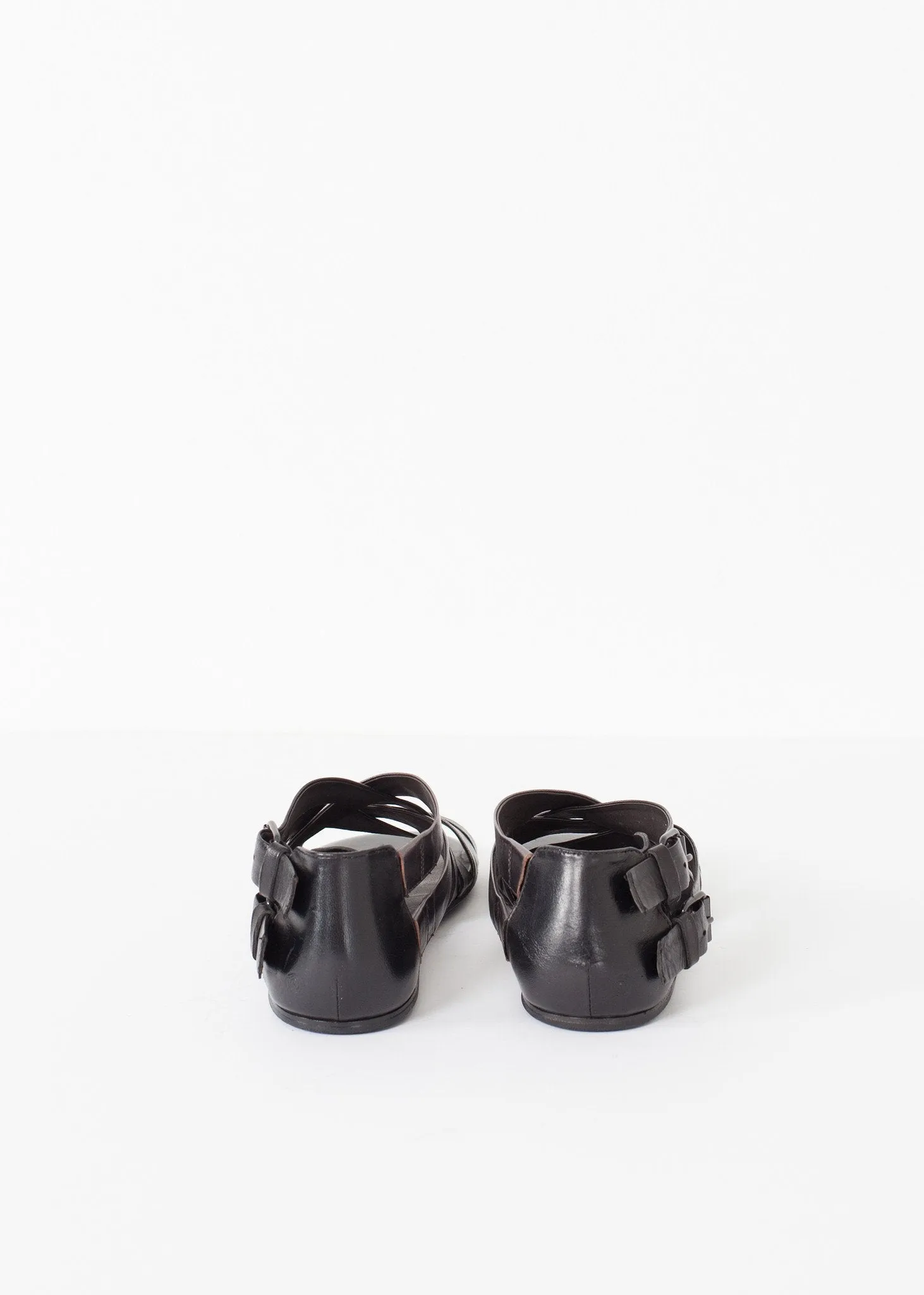 Wrap Sandal in Black/Steel